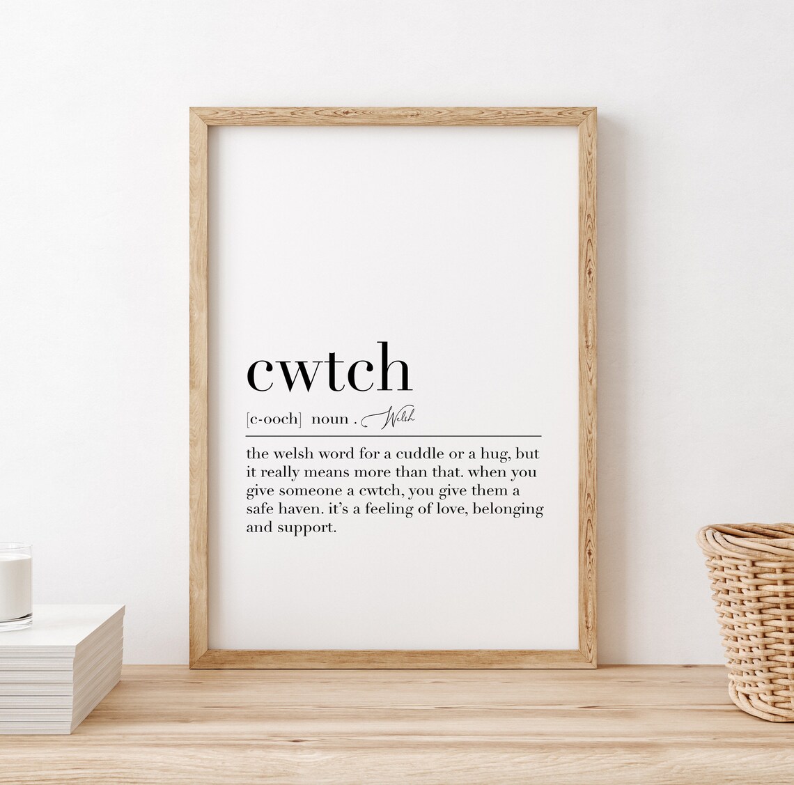 Cwtch Definition Print, Welsh Dictionary Art - Image 2