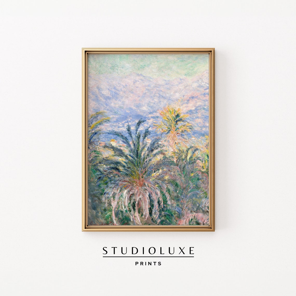 Impressionist Palm Trees In Hazy Sunlight Vintage Style Art Poster