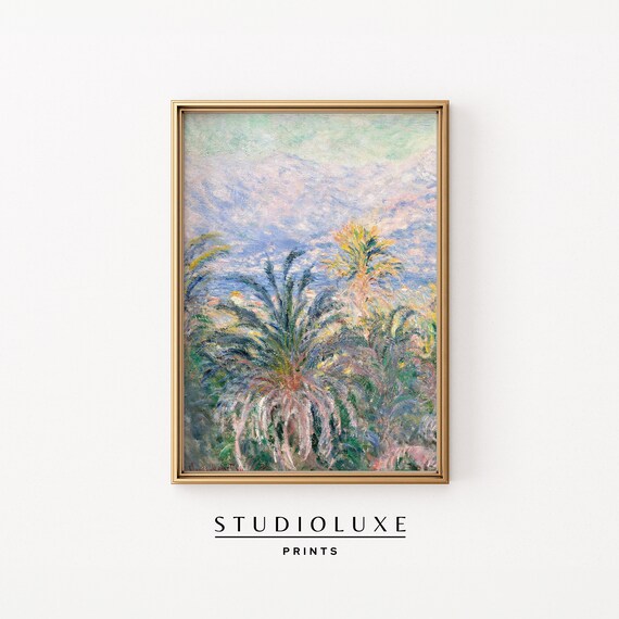 Impressionist Palm Trees In Hazy Sunlight Vintage Style Art Poster