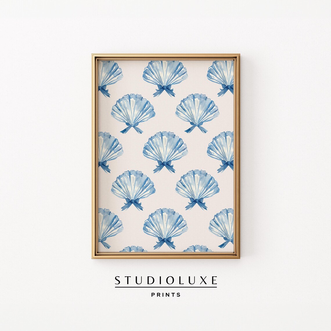 Seashell Coquette Minimalist Poster, Beach Coastal