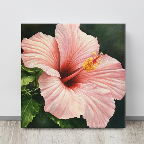 Hibiscus Flower Print Wall Art Hibiscus Painting Print Tropical Wall Art Tropical Flower Art Hibiscus Flower Art