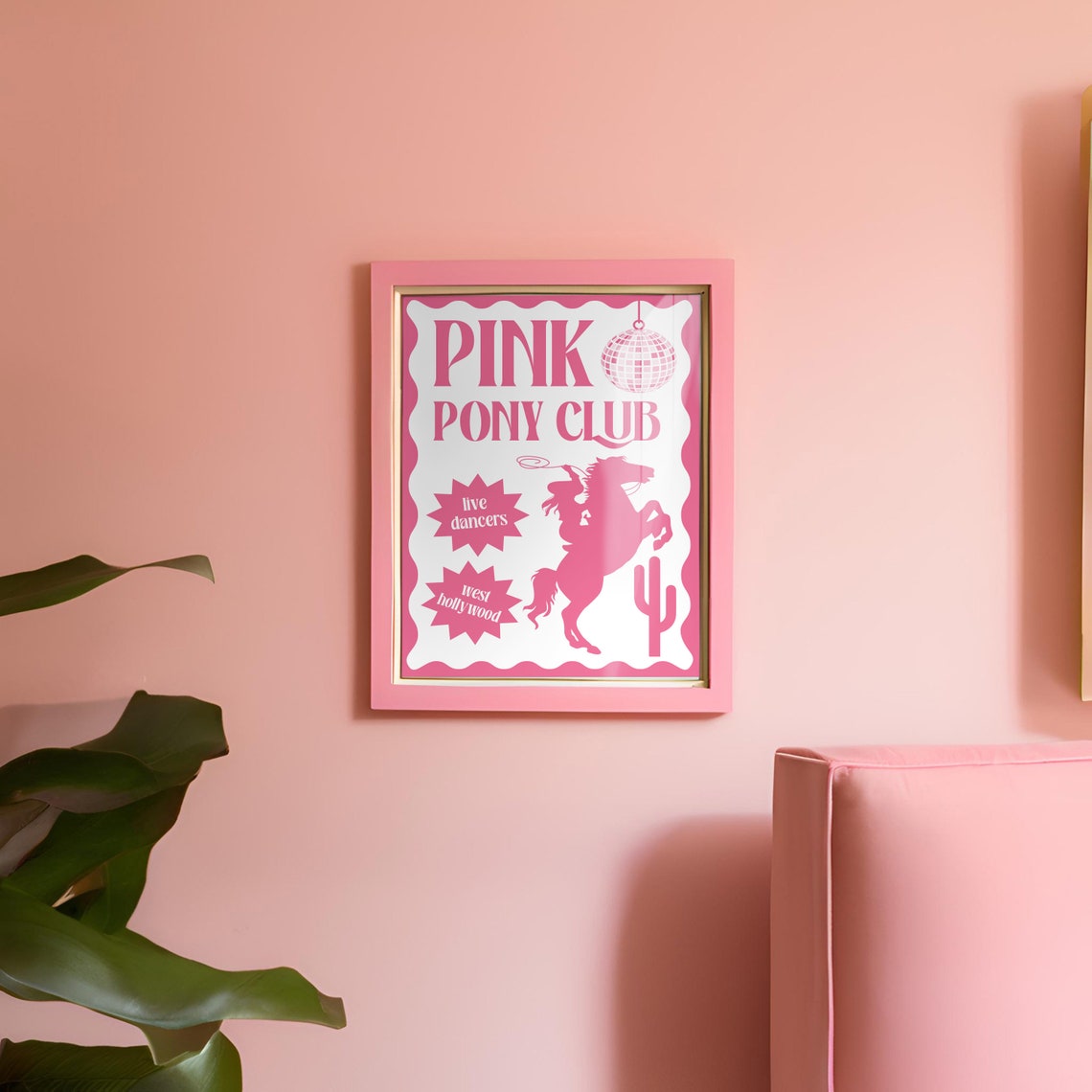 Pink Pony Club Art Print Chappell Roan Wall Art Music Song Lyrics Poster Red And Pink Retro Cowgirl Queer Prints Cowgirl Print Dorm - Image 2