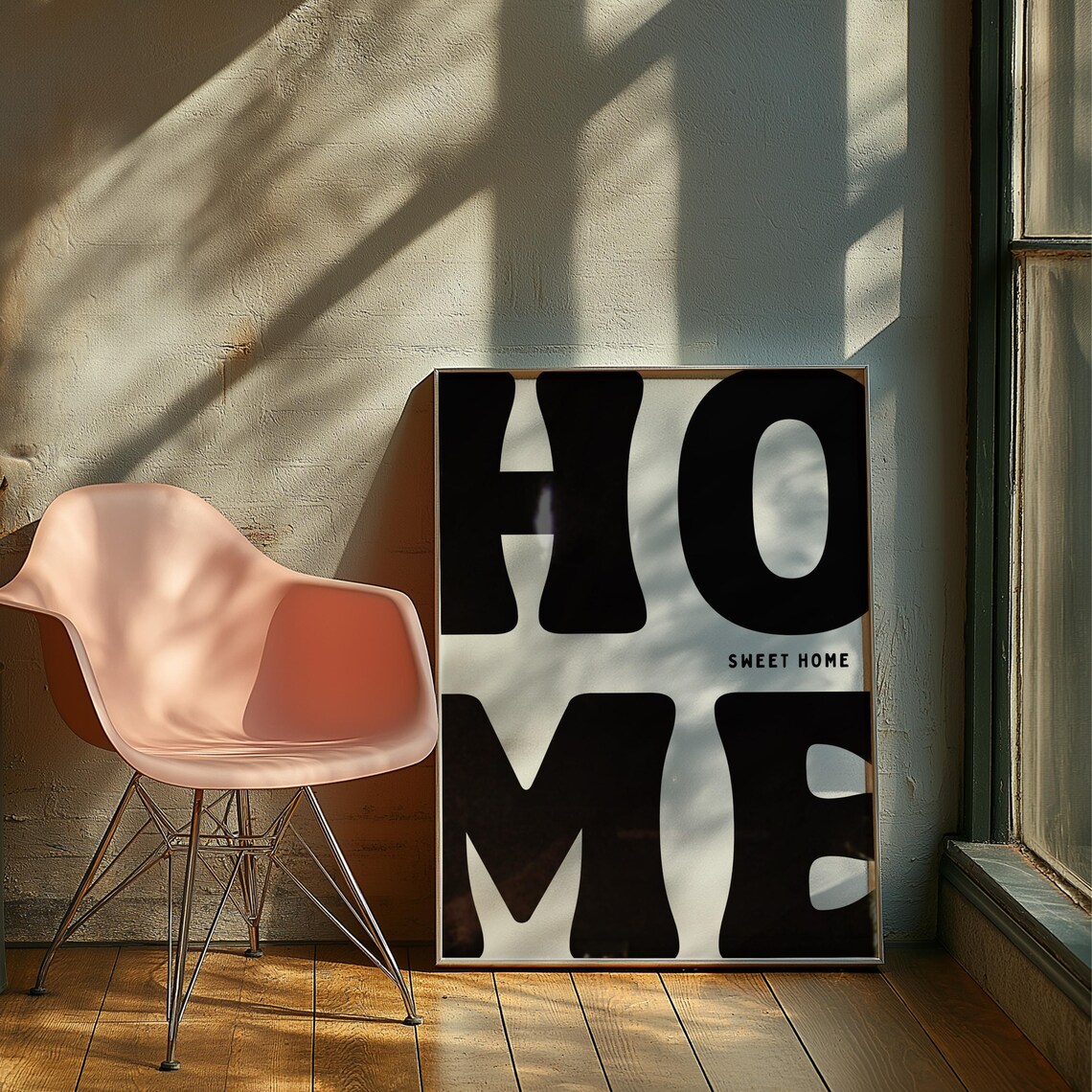 Home Sweet Home Bold Typography Quote Poster Housewarming Gift - Image 4