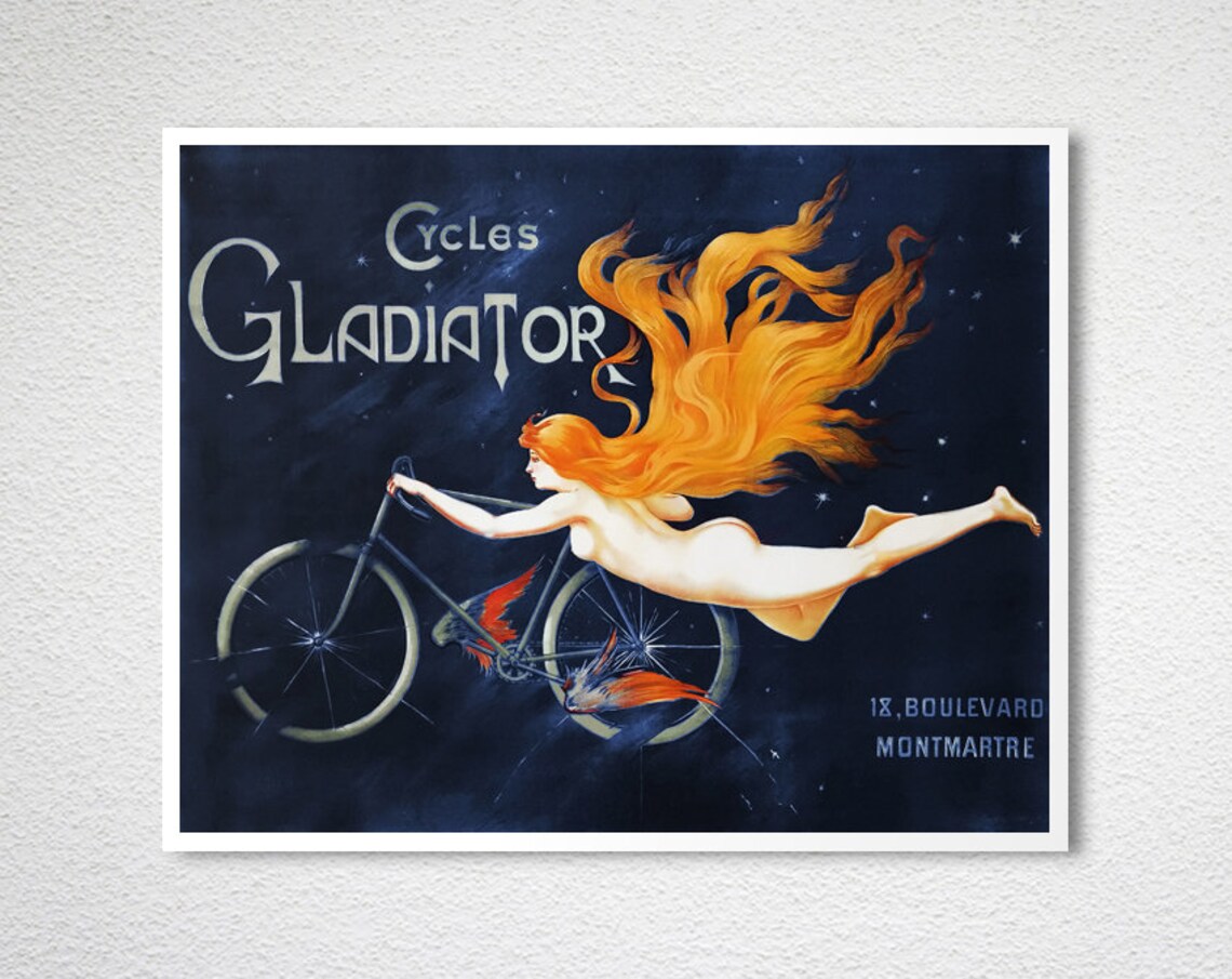Cycles Gladiator Vintage Bicycle Poster Art Print - Image 2