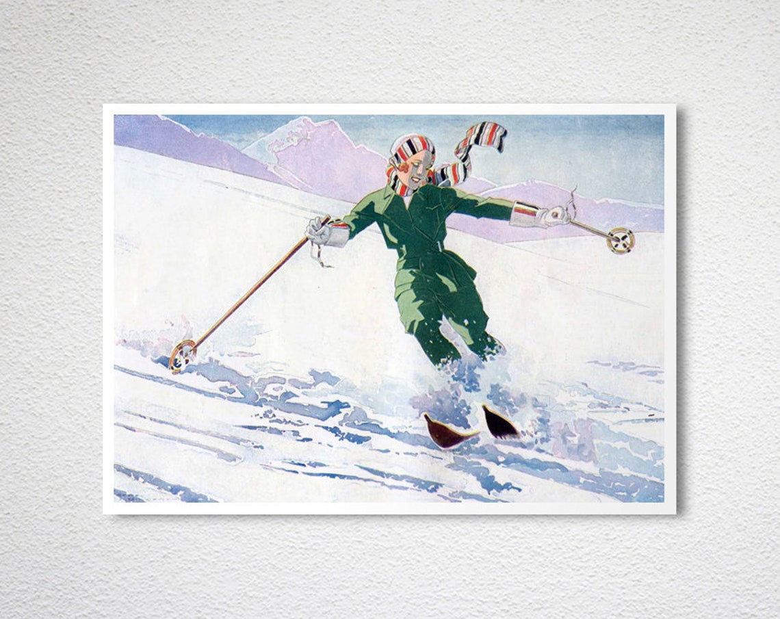 Vintage Ski Poster By Rene Vincent Poster Print Or Print Gift Idea Wall Decor - Image 2