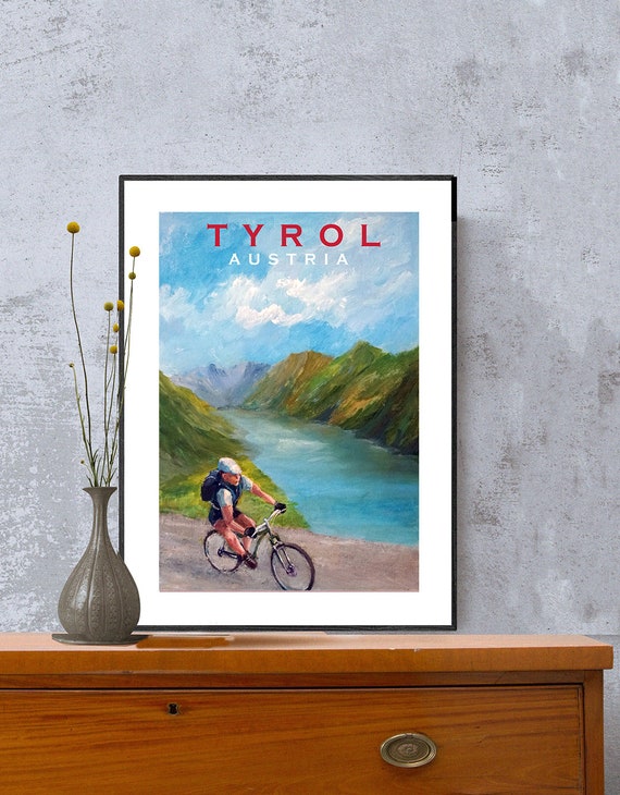 Tyrol Austria Vintage Travel Poster Poster Paper Or Print Gift Idea