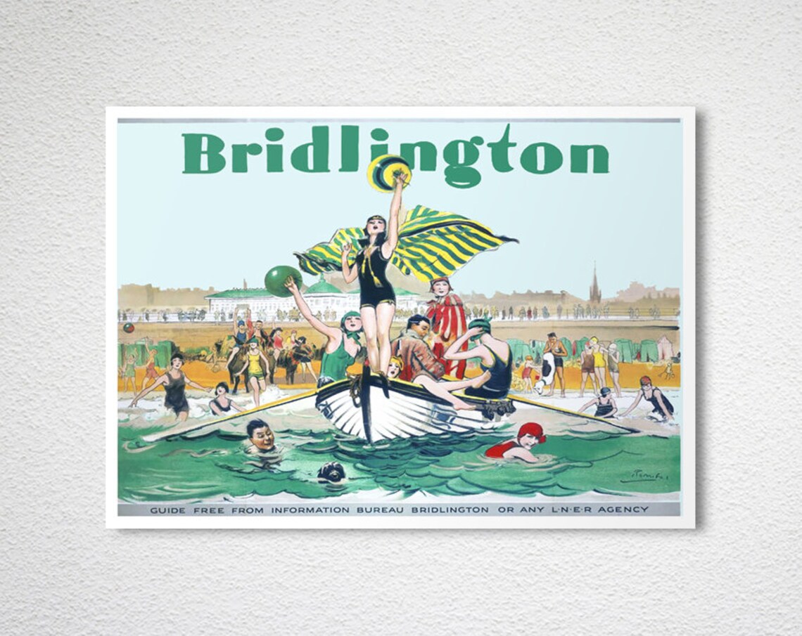 Bridlington England Vintage Travel Poster - Image 2