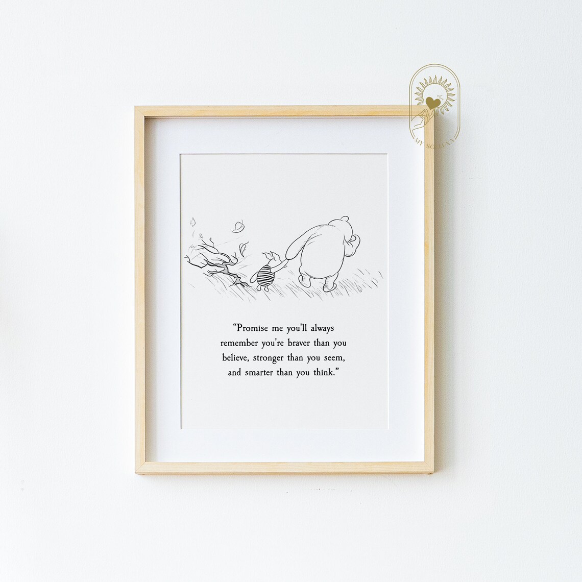 Winnie the Pooh Quote, Vintage Nursery Art Print
