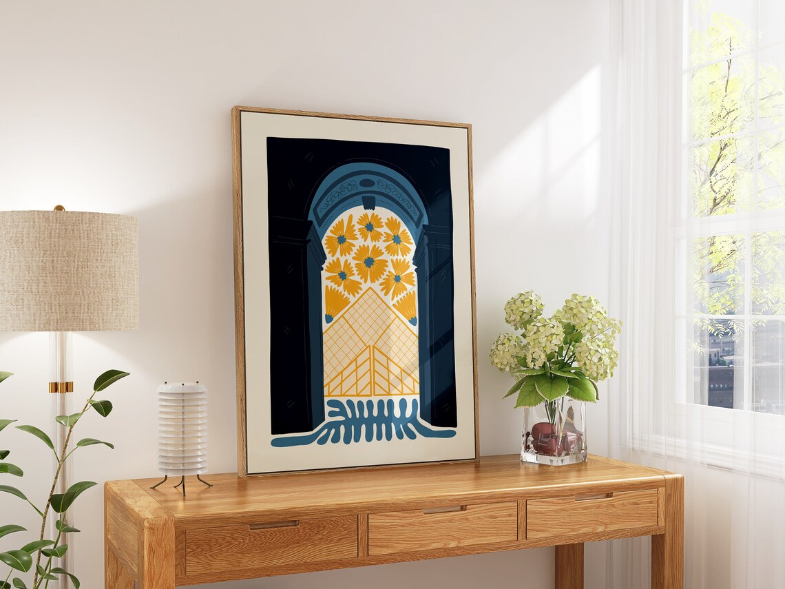 The Louvre Paris Travel Poster, Exhibition Art Print - Image 5