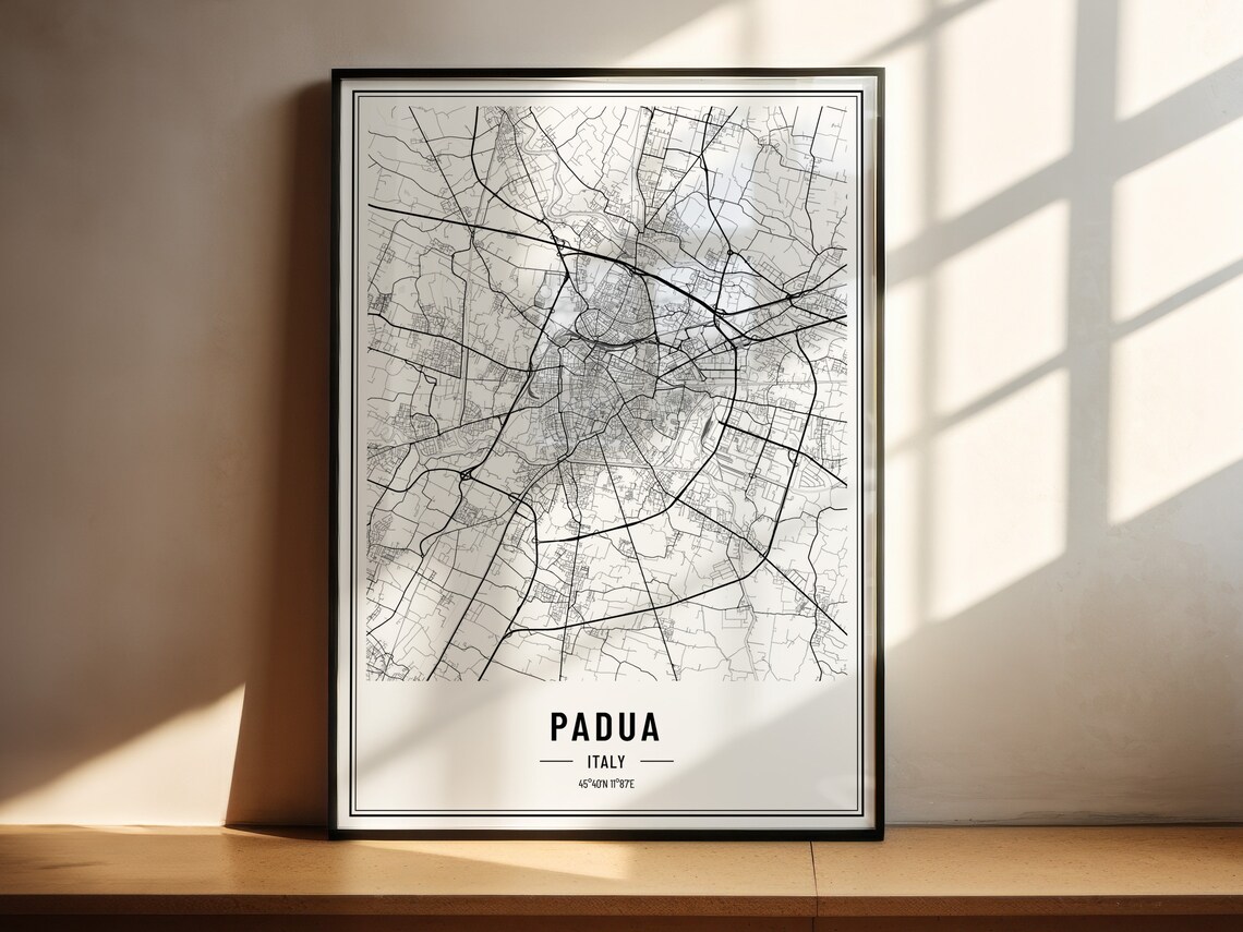 Padua Italy Map Print, City Coordinates Wall Art - Image 2