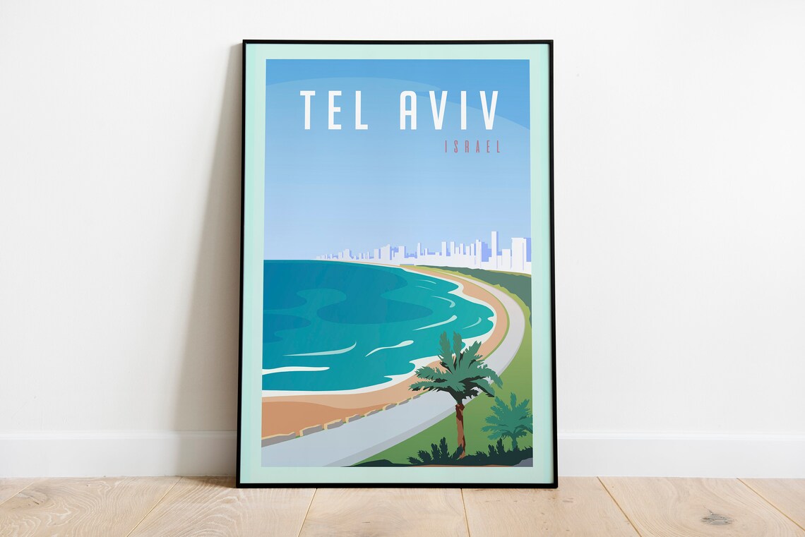 Tel Aviv Israel Gift Illustration Poster