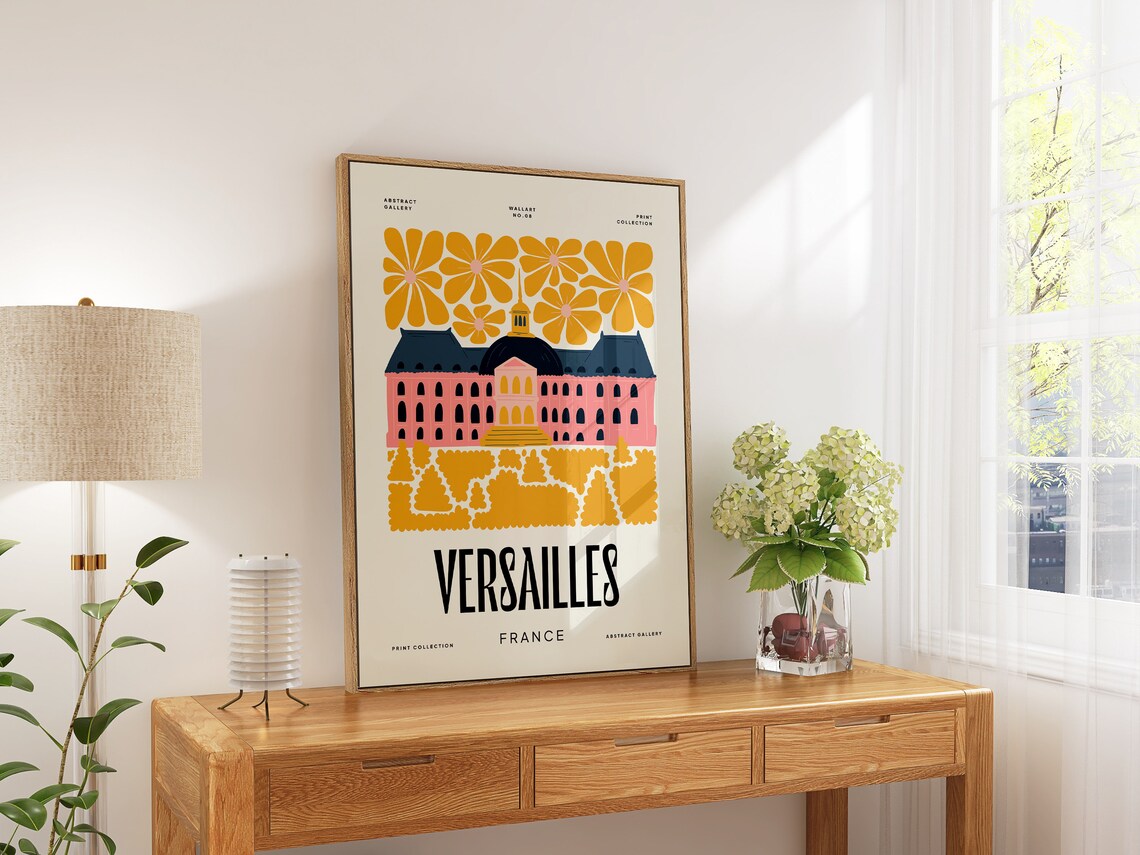 Versailles France Vintage Travel Poster, Trendy Art - Image 5