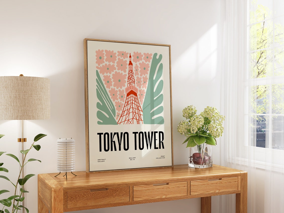 Tokyo Tower Japan Poster Tokyo Tower Japan Print Tokyo Tower Japan Travel Poster Tokyo Tower Japan Exhibition Tokyo Tower Trendy Art - Image 5
