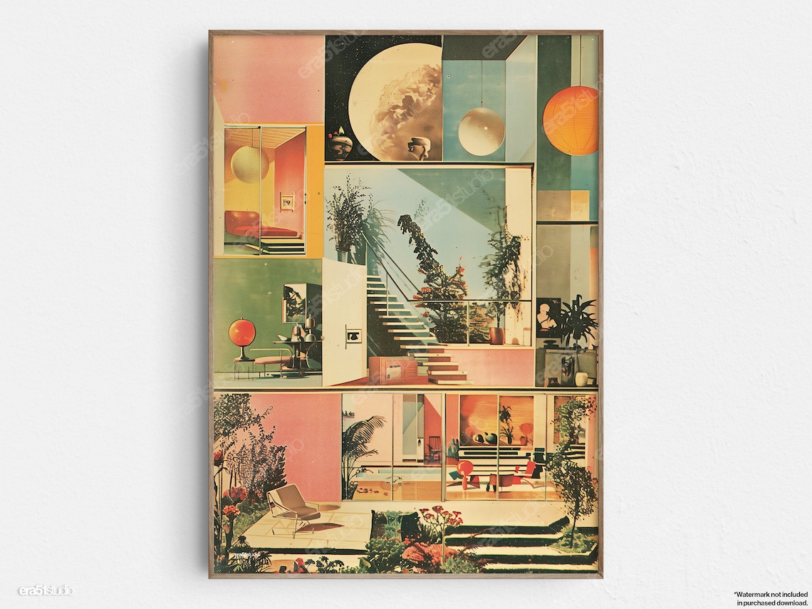 Retro Futurist Mid-Century Modern Art Print
