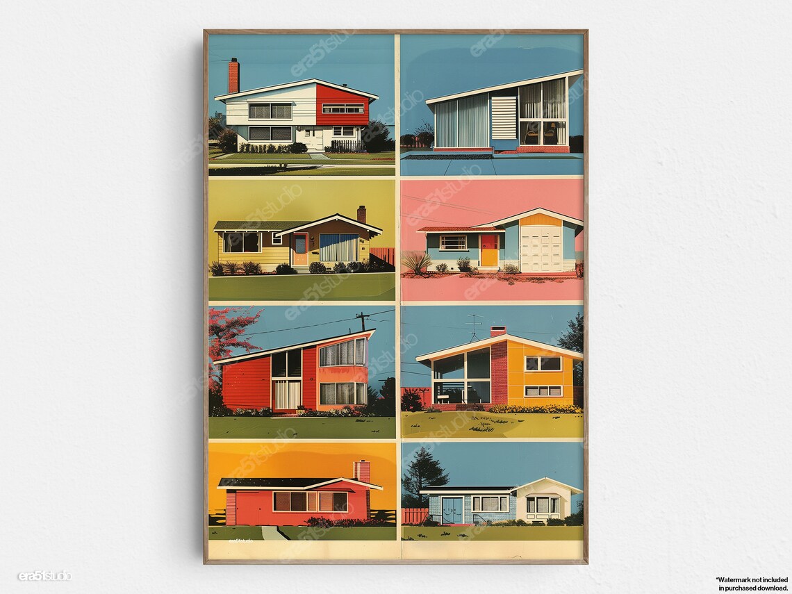 Midcentury Home Series, Modern Minimalist Art Print