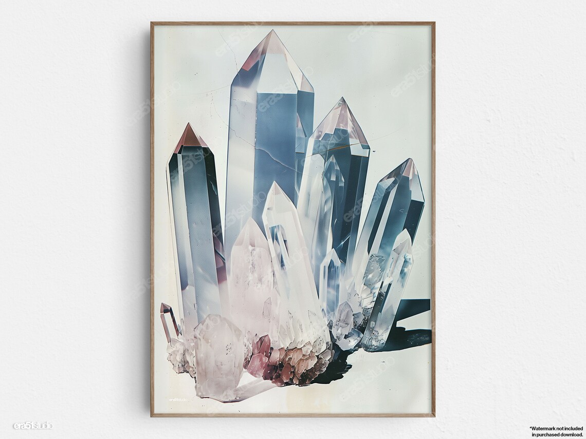 Crystal Clarity Formation, Midcentury Modern Minimalist Art Print