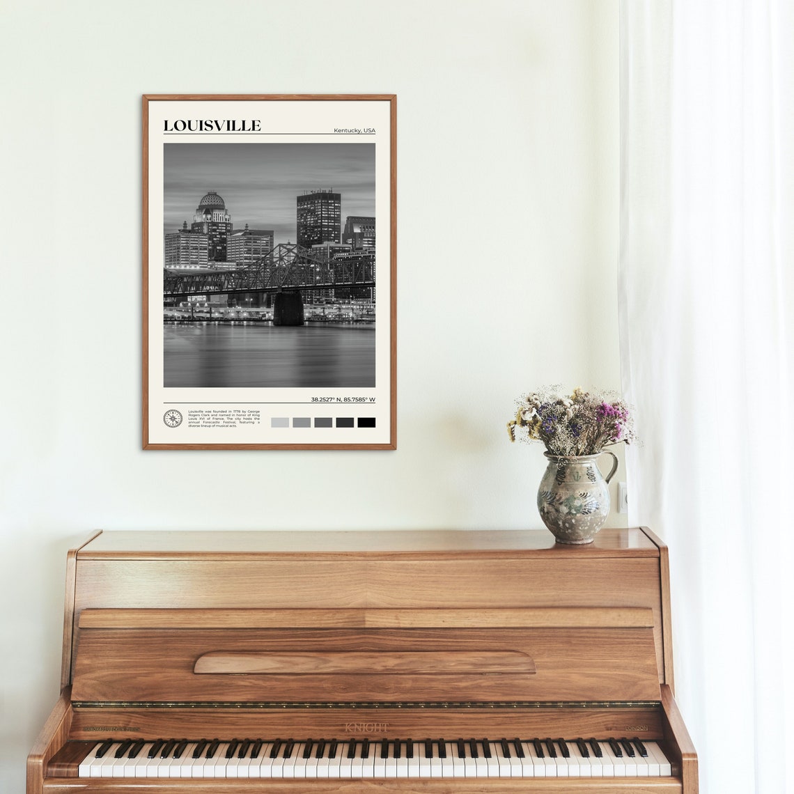 Black And White Louisville Print Louisville Wall Art Louisville Poster Louisville Photo Louisville Poster Print Louisville Decor - Image 2