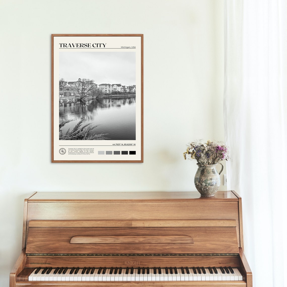 Black And White Traverse City Print Traverse City Wall Art Traverse City Poster Traverse City Photo Michigan Wall Decor Usa Poster - Image 2
