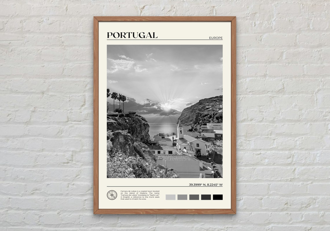 Black And White Portugal Print Portugal Wall Art Portugal Poster Portugal Photo Portugal Poster Print Portugal Wall Decor Lisbon