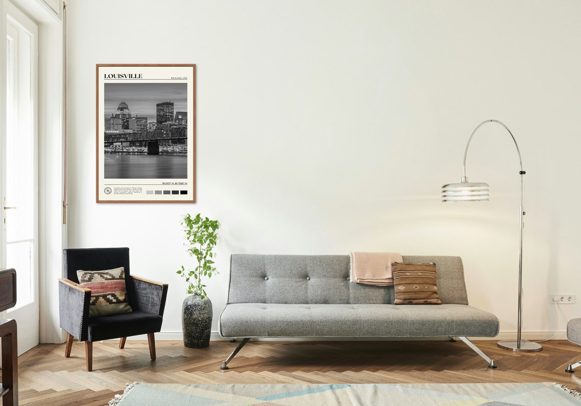 Black And White Louisville Print Louisville Wall Art Louisville Poster Louisville Photo Louisville Poster Print Louisville Decor - Image 3