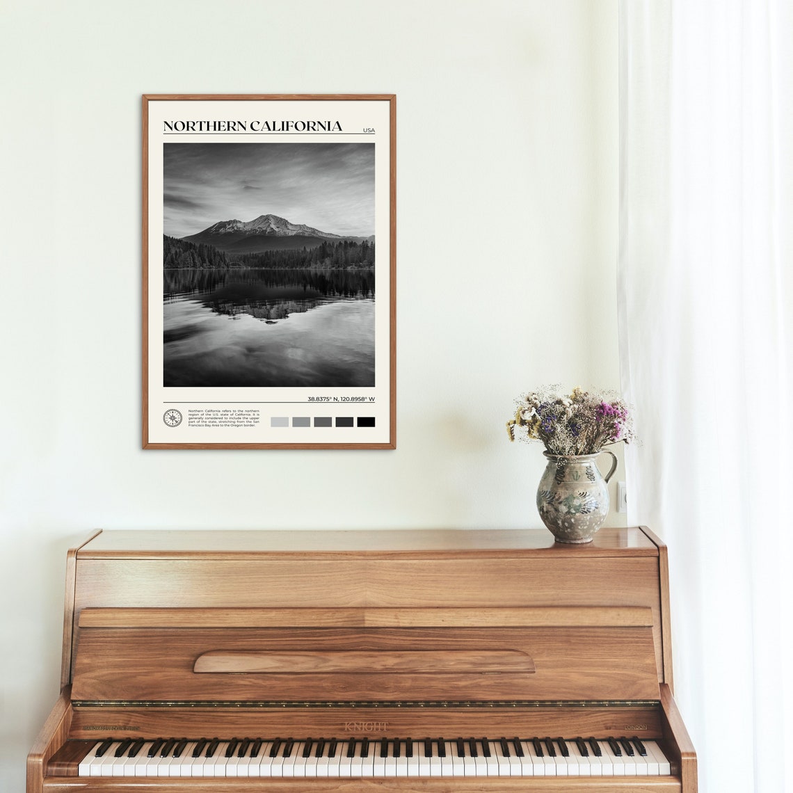 Black And White Northern California Print California Wall Art Northern California Poster California Photo California Poster Print - Image 2