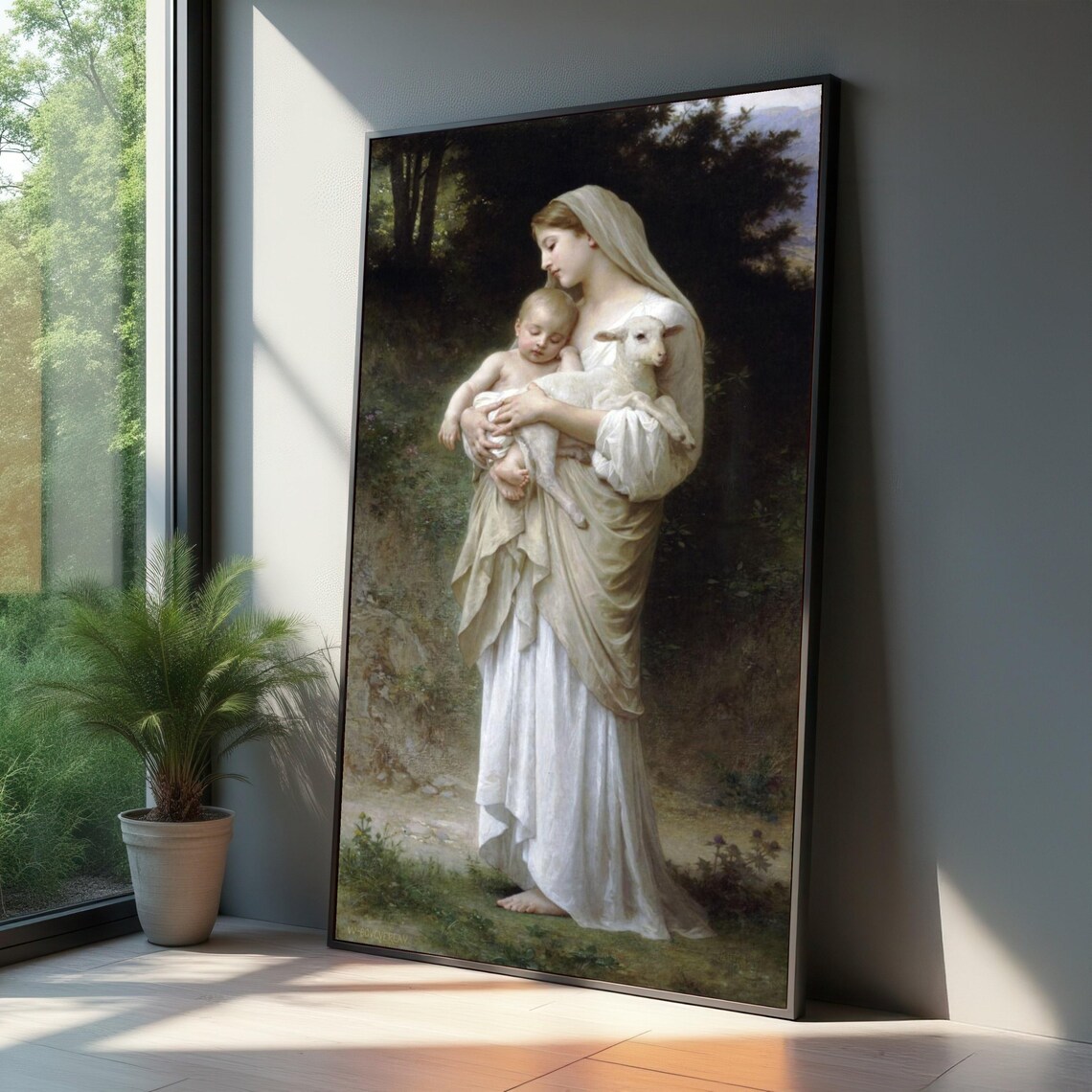Tender Mother And Child, Vintage Figurative Art Print