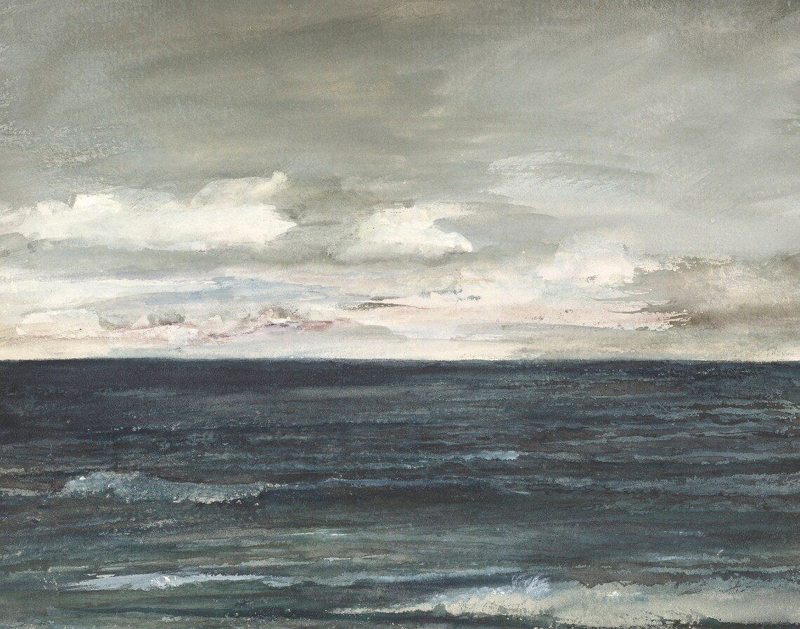 Vintage Ocean Painting, Coastal Wall Art Print - Image 3