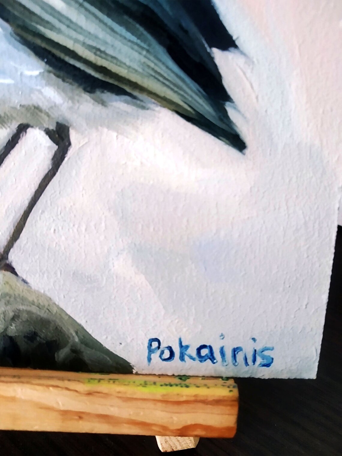 Superb Fairywren Male in Breeding Plumage Oil Bird Art Poster - Image 2