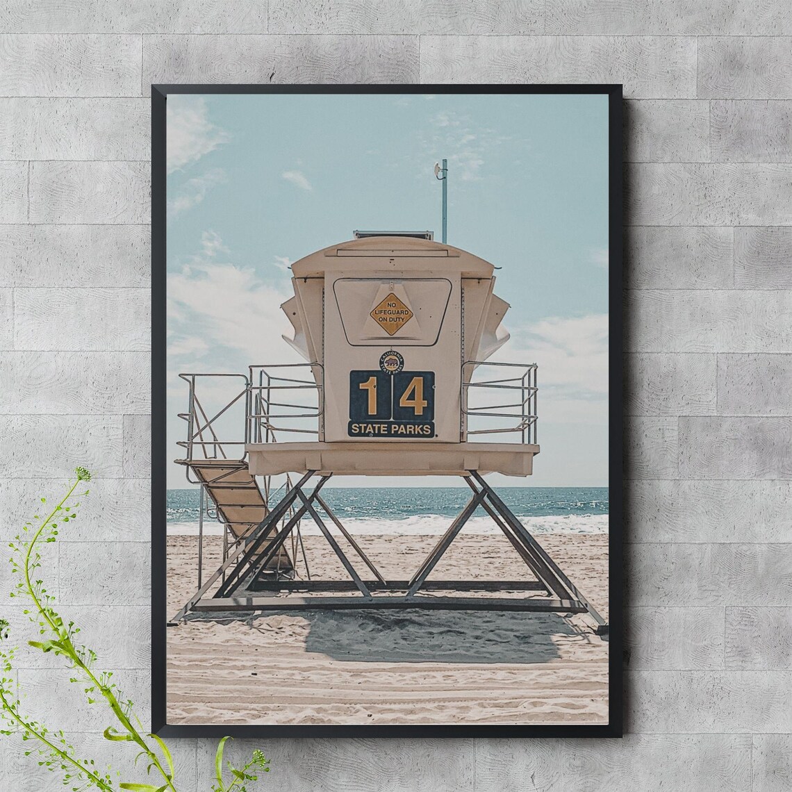 Lifeguard Tower 14 State Parks Coastal Beach Photography Print