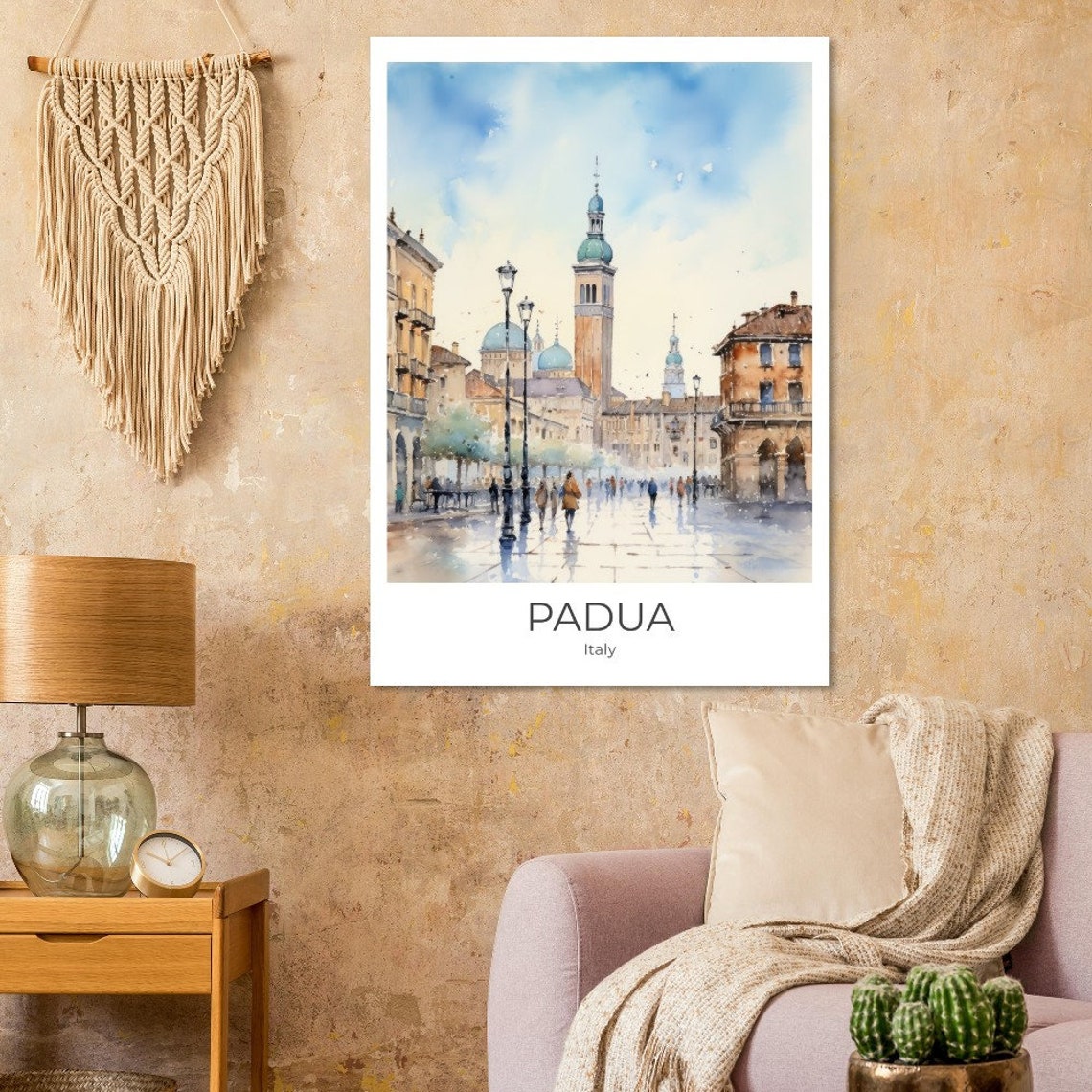Padua Travel Poster Watercolor Padua Souvenir Padua Gift Italy Travel Poster Padua Travel Print Padua Wall Decoration Italy Gift - Image 2