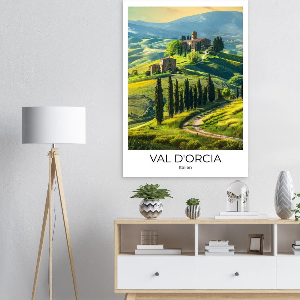 Val d'Orcia Tuscany Poster Italy Lush Green Hills Photograph Art - Image 4