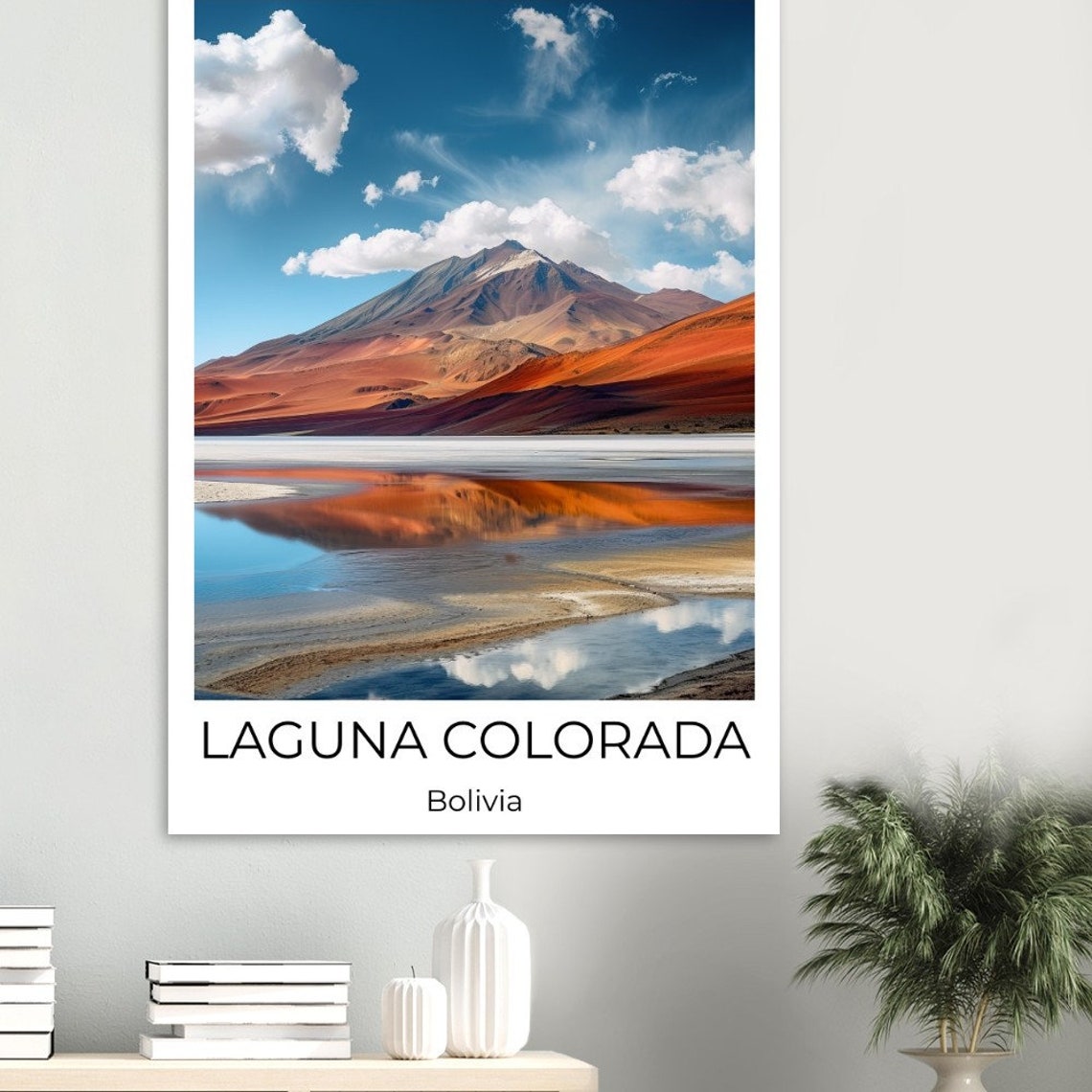 Laguna Colorada Bolivia Travel Poster Bolivia Travel Print Bolivia Watercolor Poster Wall Art Bolivia Bolivia Print - Image 3