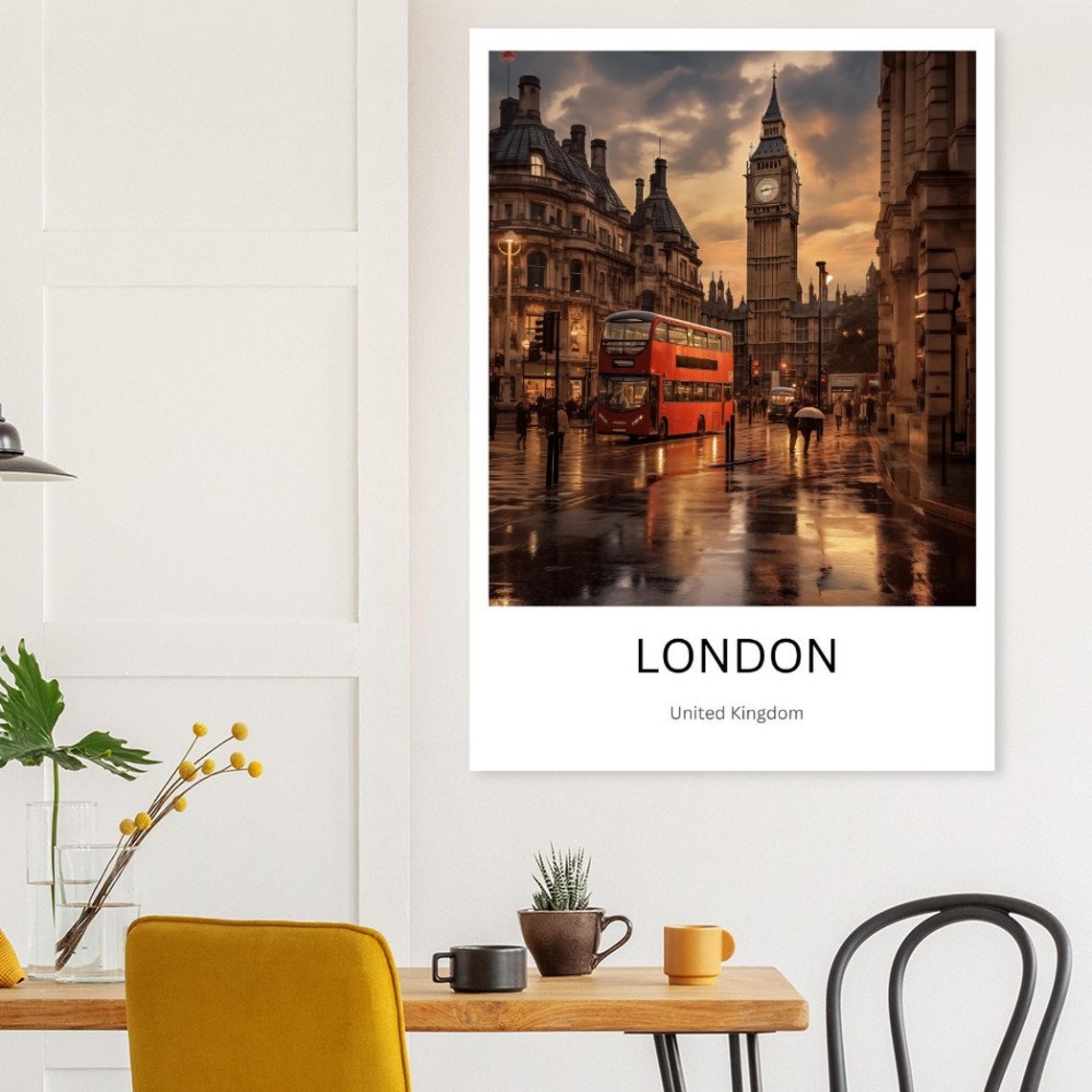 London Big Ben Travel Poster London Gift London Souvenir London City Print Travel Poster London Travel Poster London Wall Art - Image 4