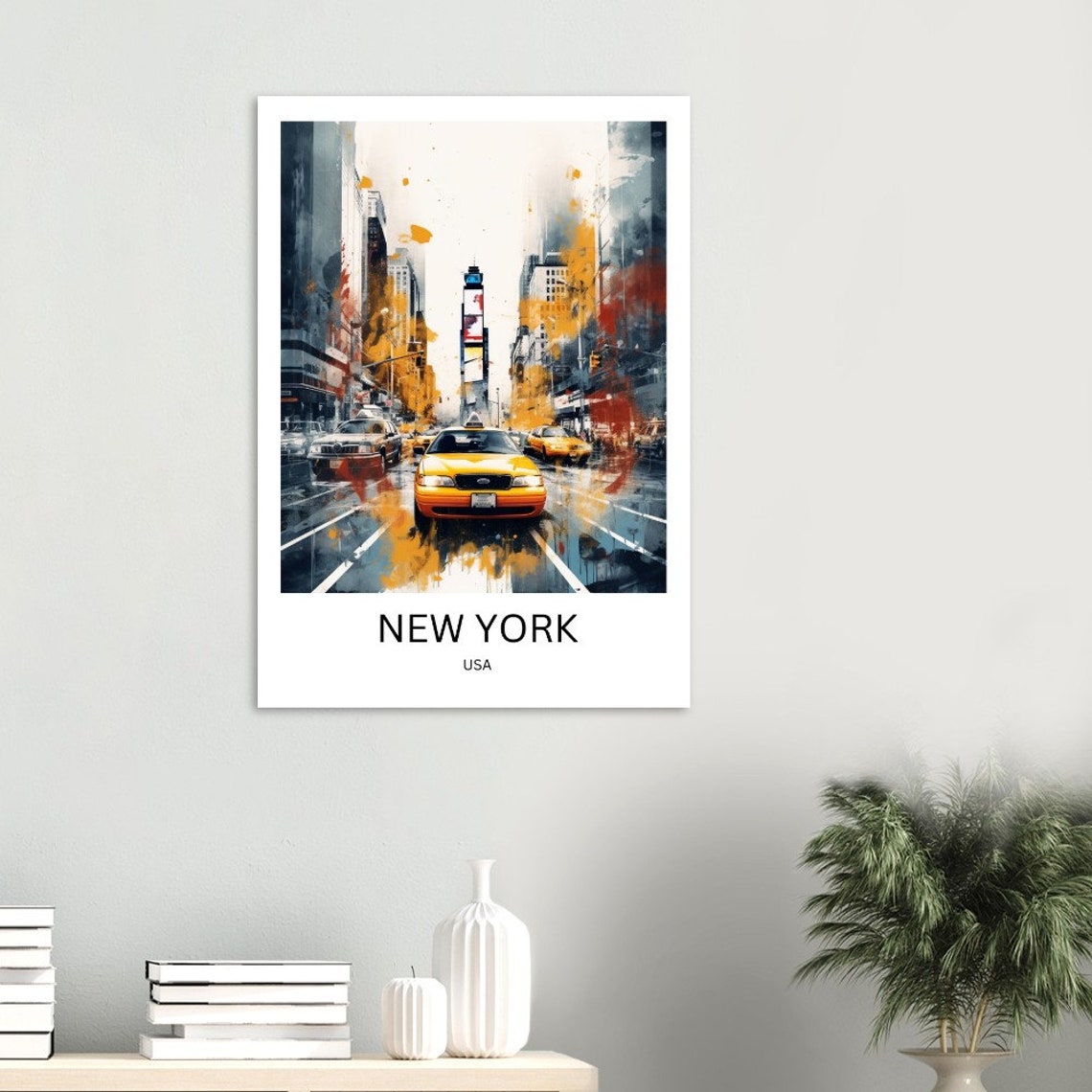 New York Travel Poster Manhattan Skyline Statue Of Liberty Travel Poster New York Gift New York Travel Souvenir New York City Print - Image 3