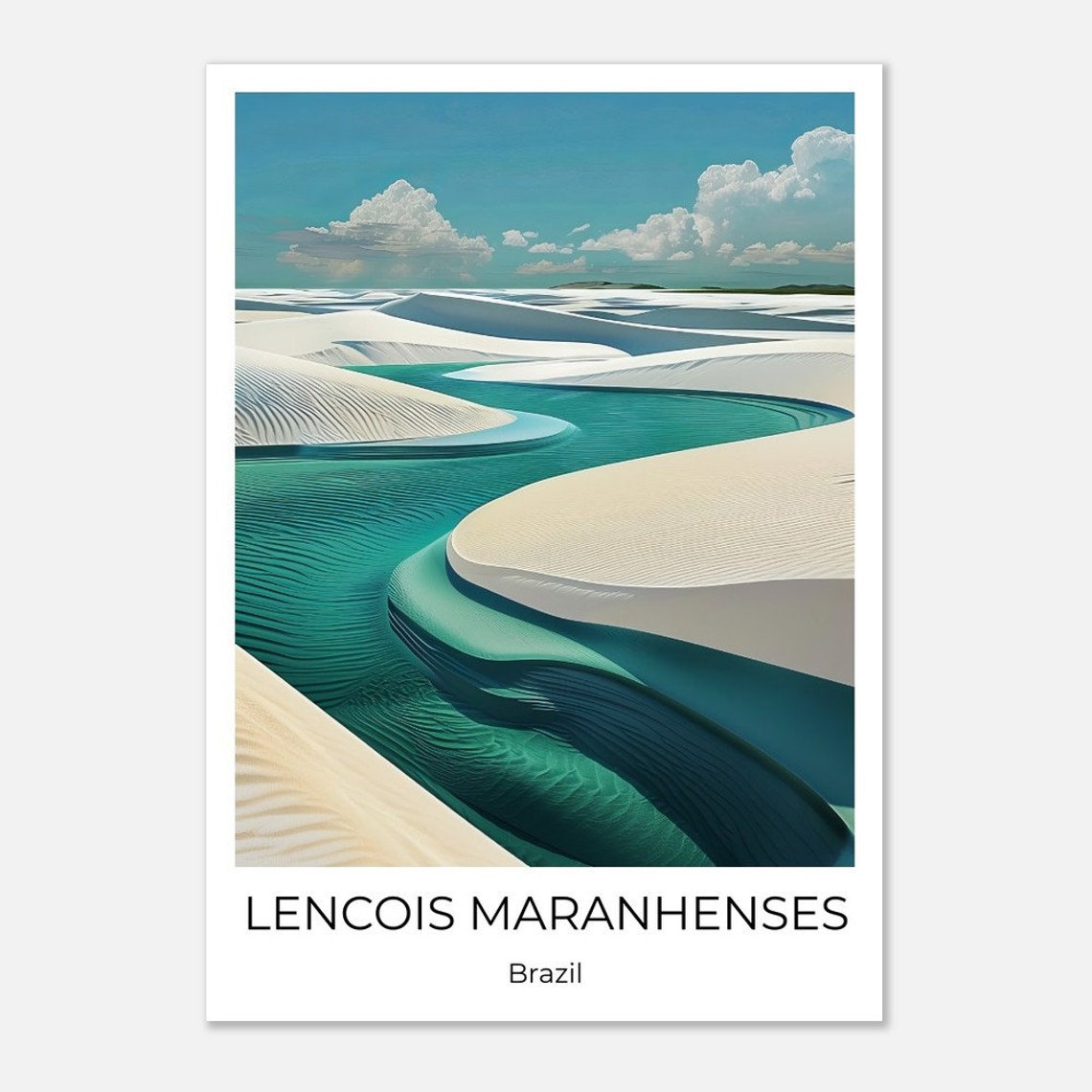 Lencois Maranhenses Brazil Travel Poster Brazil Lenis Maranhenses National Park Poster Brazil Gift - Image 4