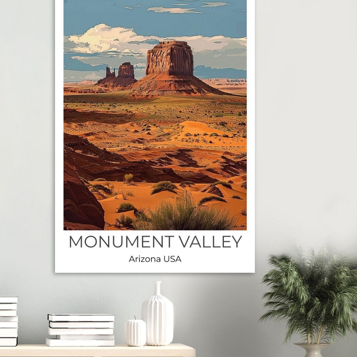 Monument Valley Arizona Poster Navajo Desert Red Rock Buttes Art - Image 4