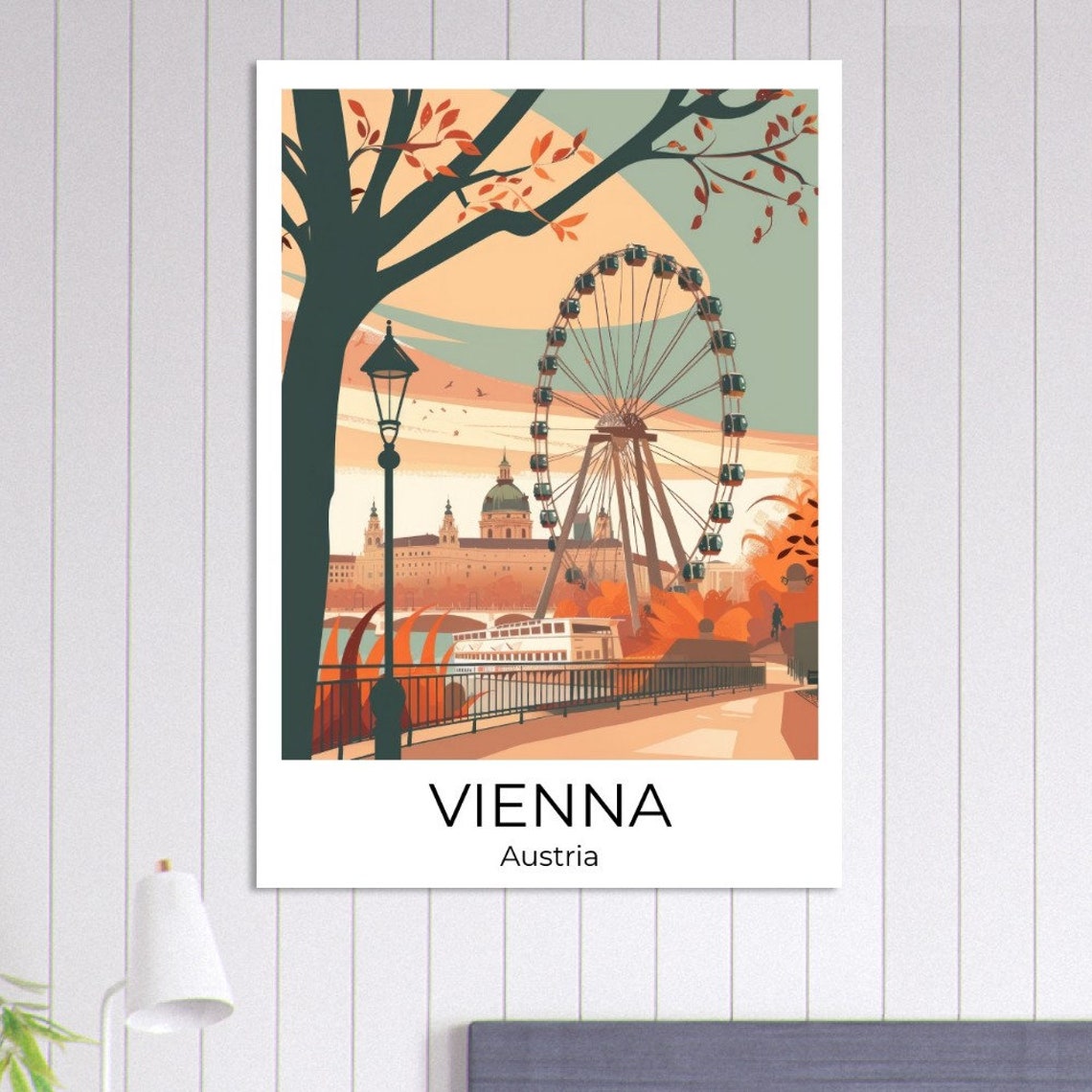 Vienna Travel Poster Vienna Travel Print Vienna Watercolor Poster Vienna Wall Art Vienna Print Vienna Travel Souvenir Vienna Gift - Image 3