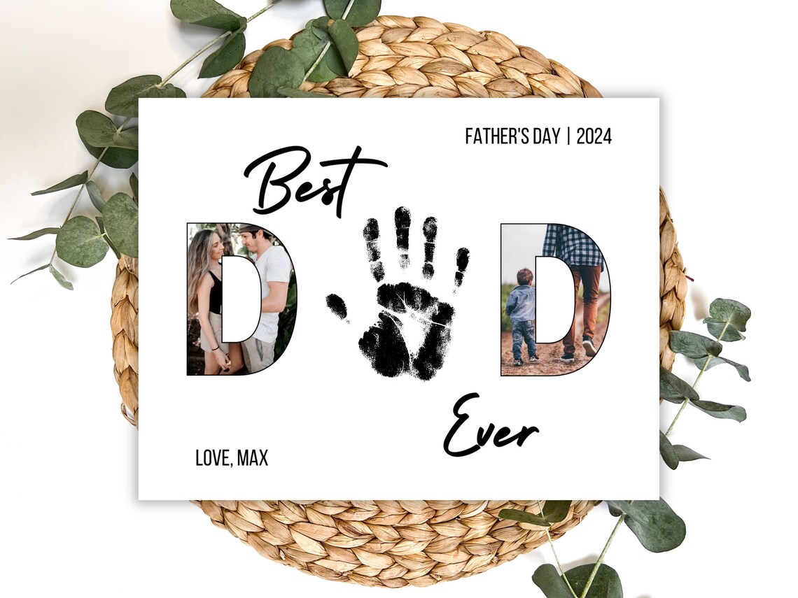 DIY Fathers Day Handprint Art, Personalized Gift