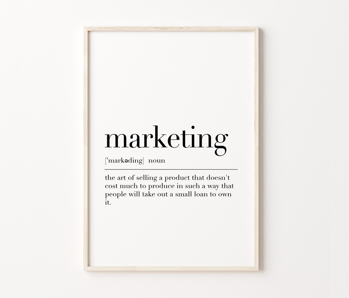 Marketing Poster Marketing Print Definition Poster Marketing Gifts Marketing Quote Marketing Sign Marketing Wall Art - Image 4