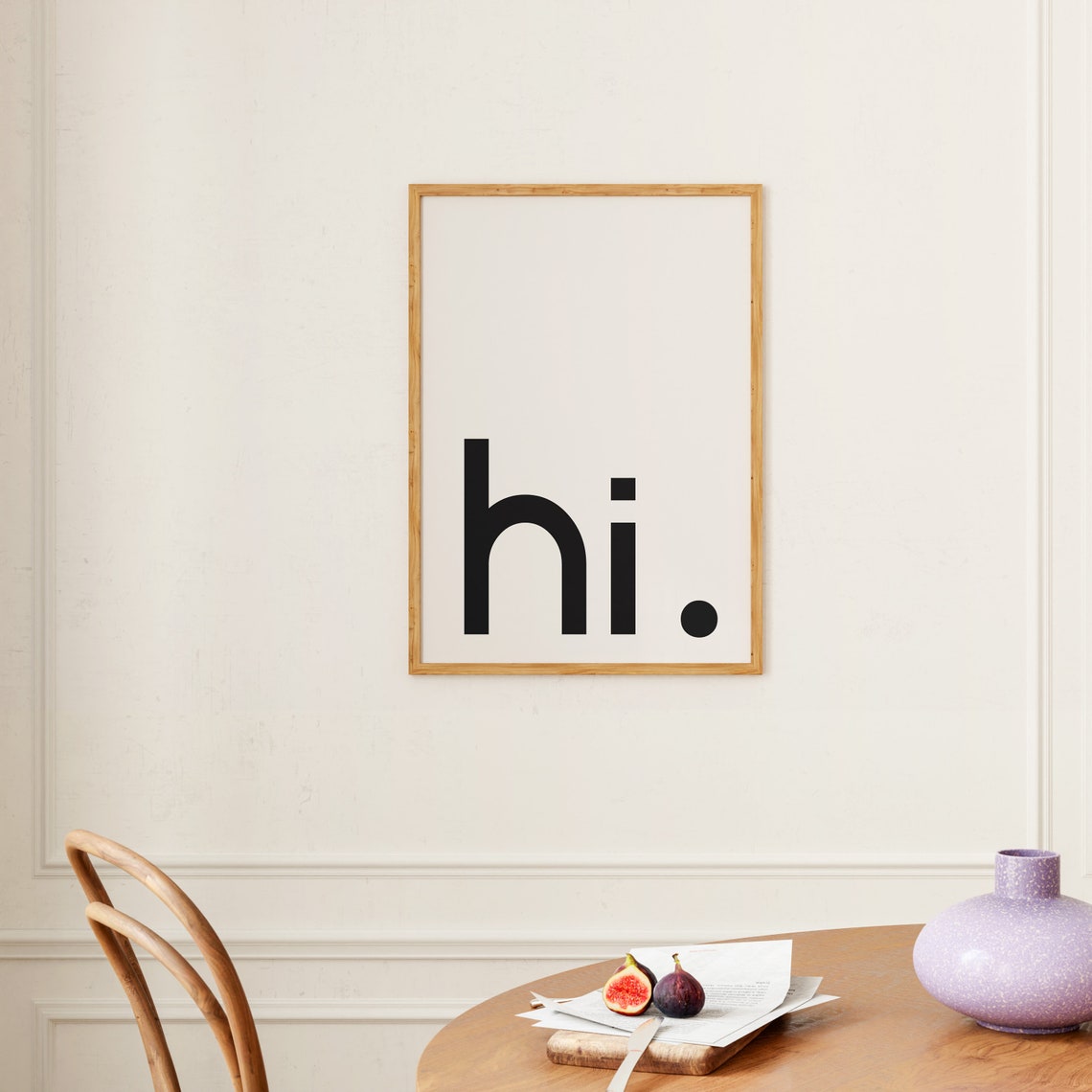 Hi Minimalist Bold Typography Greeting Modern Entryway Decor Poster - Image 2
