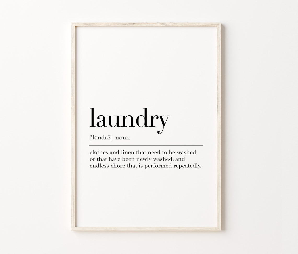 Laundry Definition Dictionary Style Laundry Room Quote Poster - Image 3