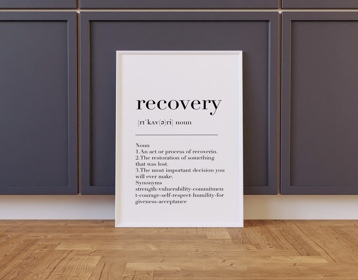 Recovery Definition Typography Art Print - Image 2