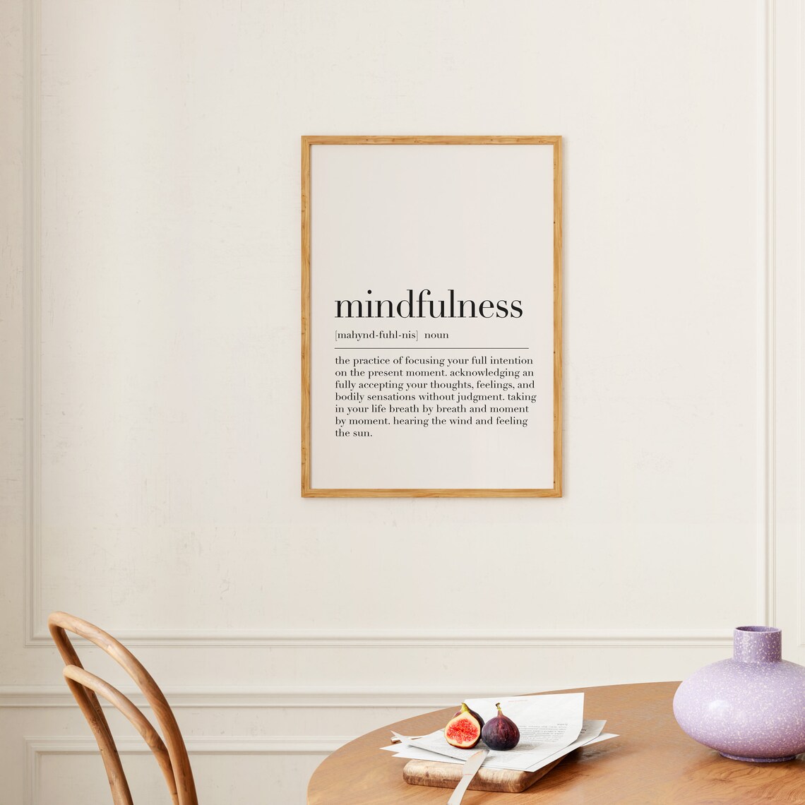 Mindfulness Mindfulness Print Mindfulness Poster Mindfulness Definition Print Therapy Wall Art Quote Print - Image 2