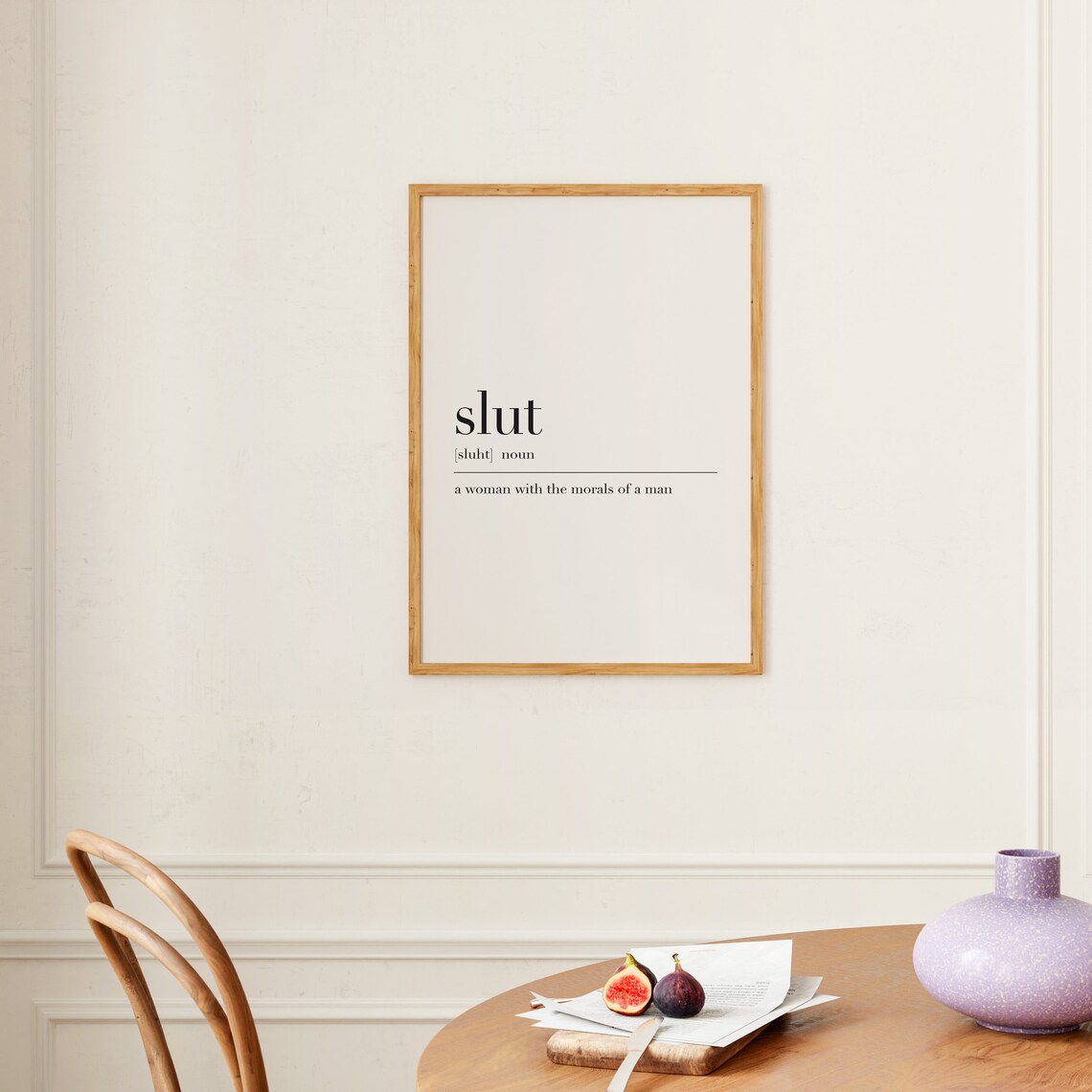 Slut Slut Print Slut Poster Slut Definition Slut Sign Slut Gifts Minimalist Print Slut Wall Art Poster Slut Quote - Image 2