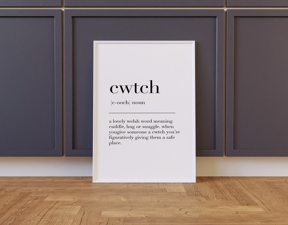 Cwtch Definition Print Cwtch Poster Cwtch Print Home Decor Cwtch Wall Art Bedroom Wall Decor Poster Quote Print - Image 2