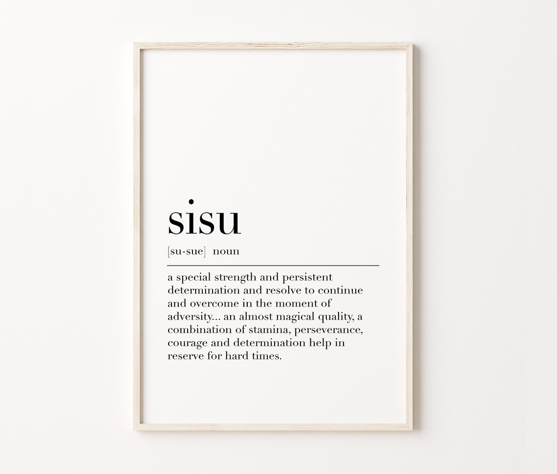 Sisu Nordic Quote Art Print, Typography Decor - Image 4