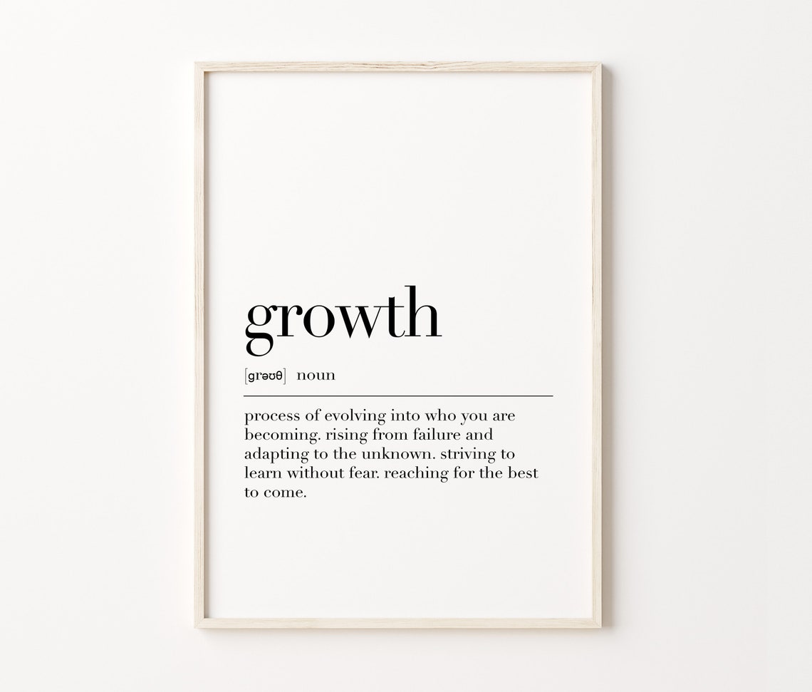 Growth Definition Mindset Word Art Motivational Personal Poster - Image 3