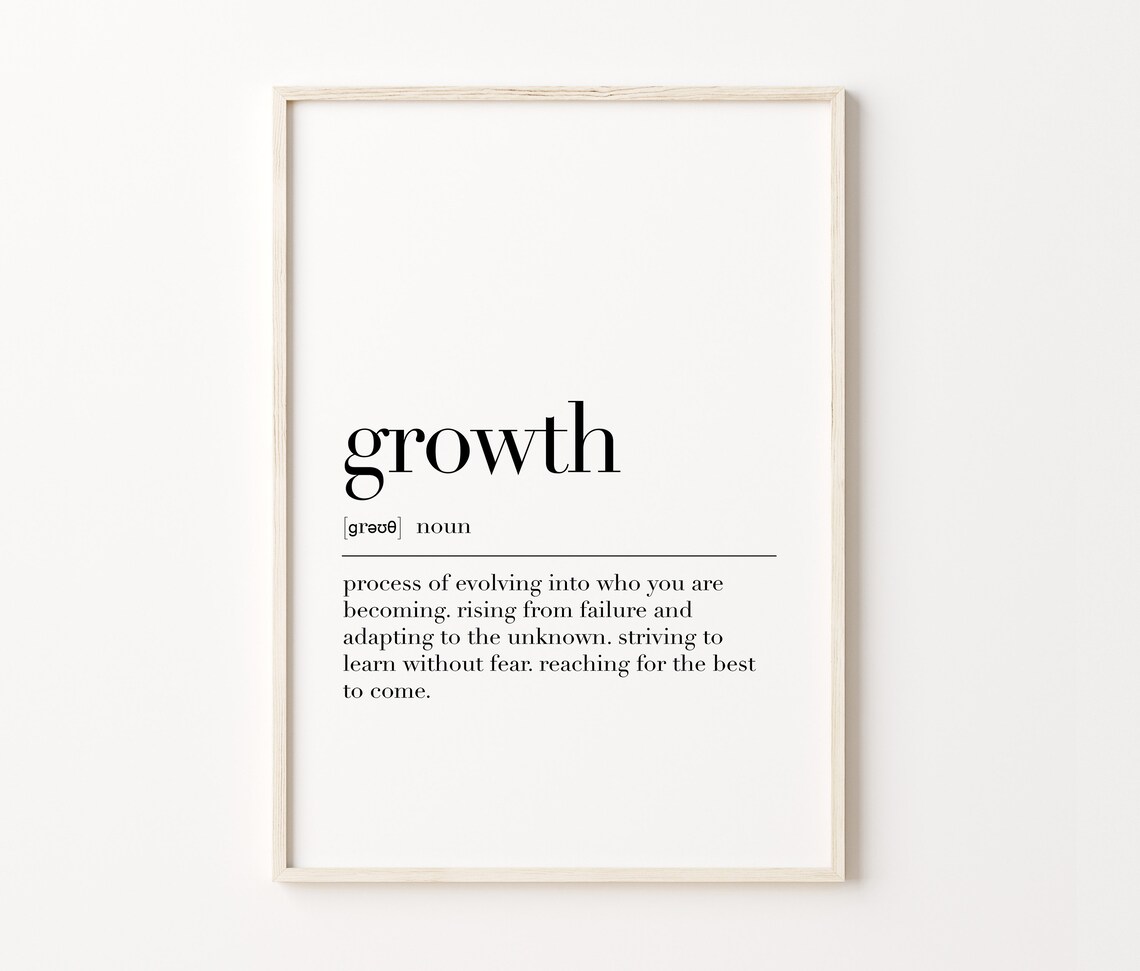 Growth Definition Print Growth Wall Art Growth Poster Quote Print Print Growth Mindset Motivational Gift - Image 3