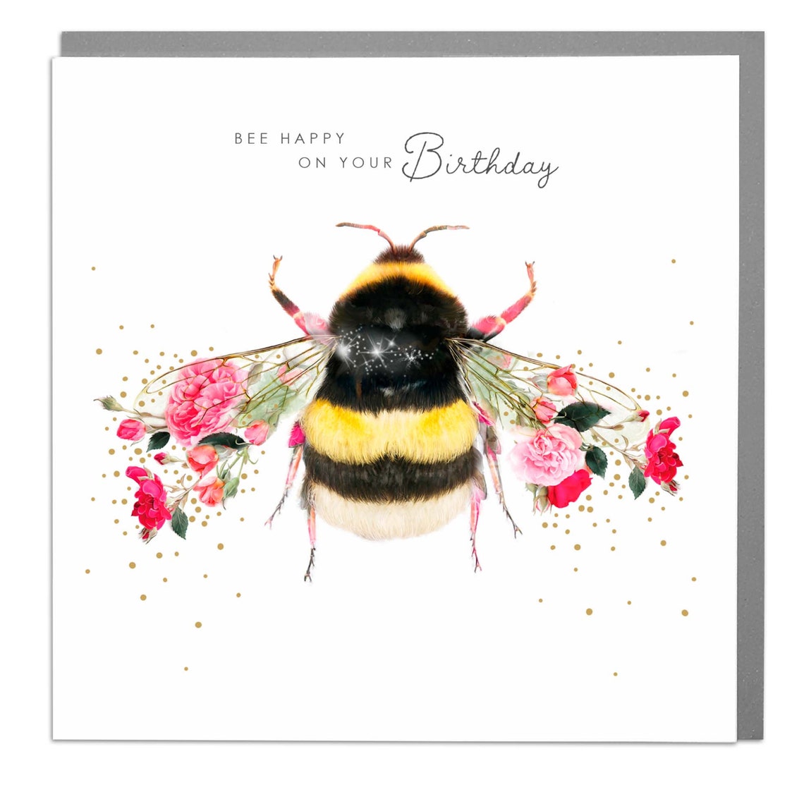 Happy Birthday Bumble Bee Greeting Card