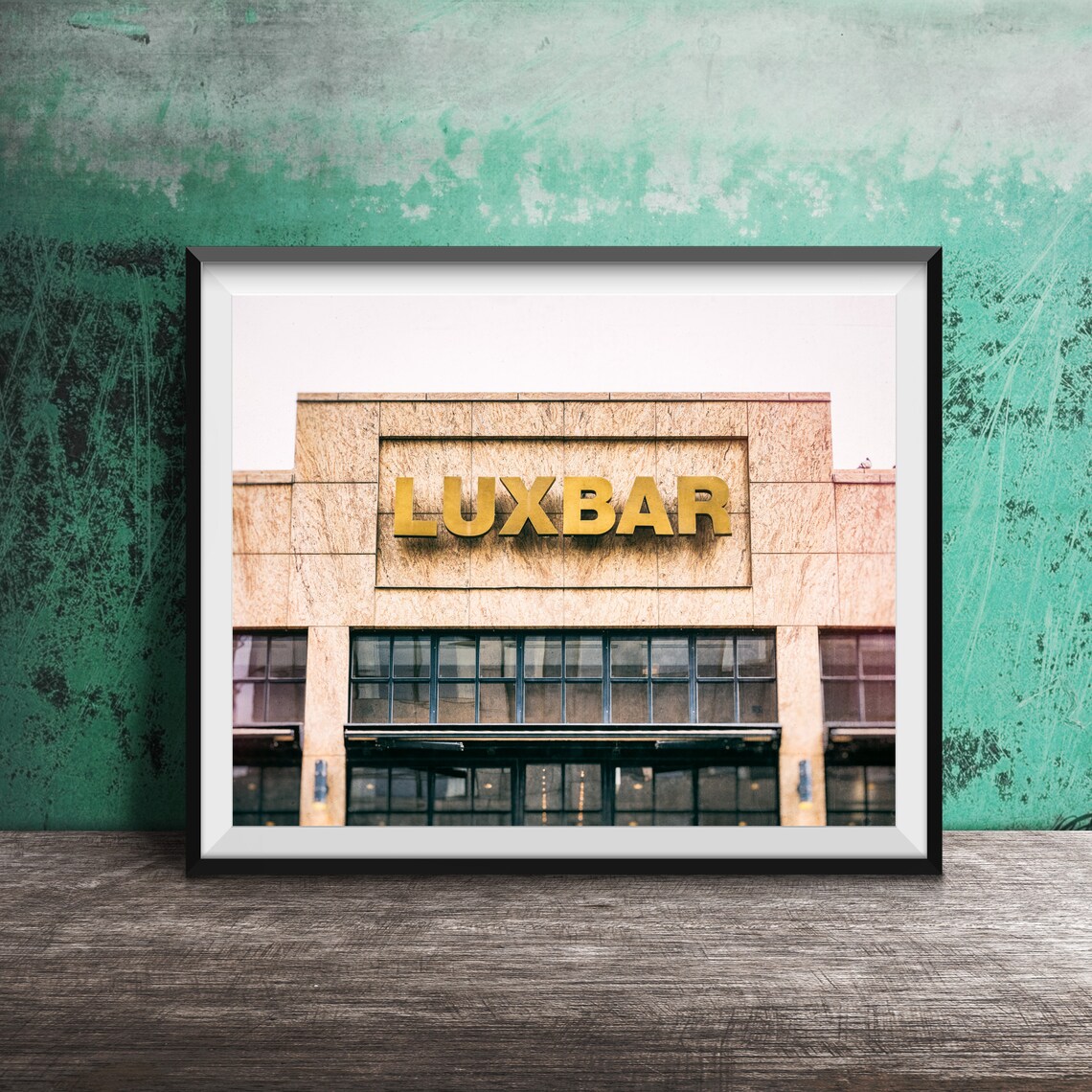 Luxbar Gold Coast Chicago Bar Storefront Sign Photography Poster